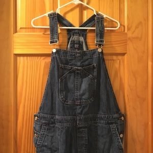 GAP Women’s Relaxed Denim Overalls, Petite Large